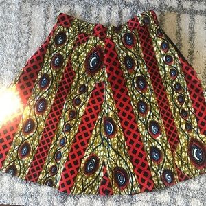 EUC evil eye design cotton skirt